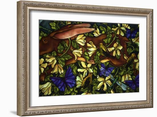 Hare and Goldfinch-Holly Carr-Framed Giclee Print