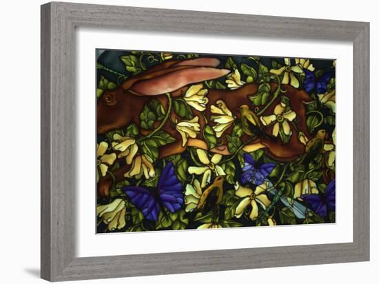 Hare and Goldfinch-Holly Carr-Framed Giclee Print