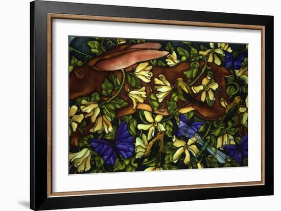 Hare and Goldfinch-Holly Carr-Framed Giclee Print