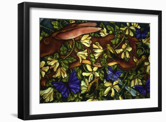 Hare and Goldfinch-Holly Carr-Framed Giclee Print