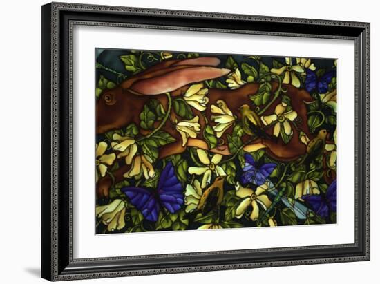 Hare and Goldfinch-Holly Carr-Framed Giclee Print