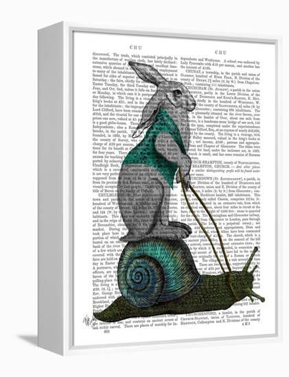 Hare and Snail-Fab Funky-Framed Stretched Canvas