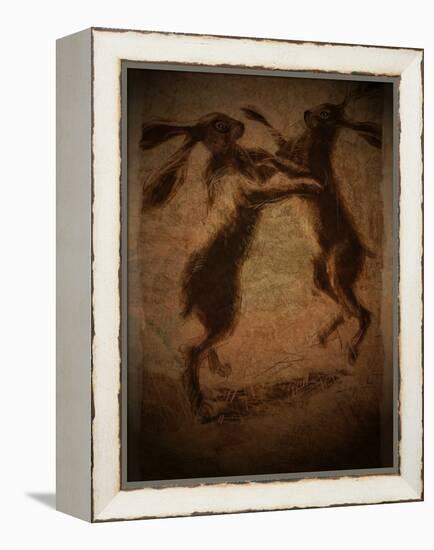 Hare Boxing-Tim Kahane-Framed Premier Image Canvas