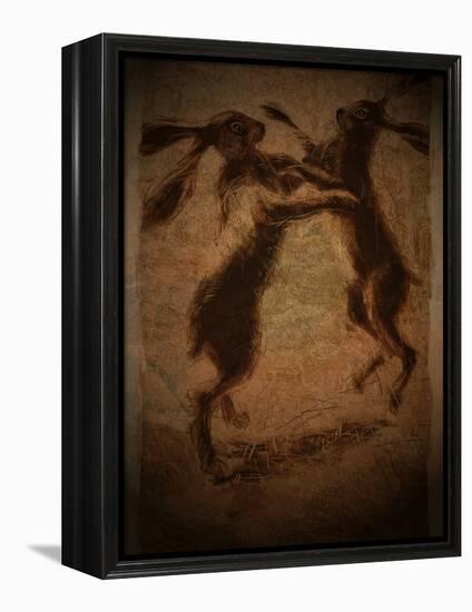 Hare Boxing-Tim Kahane-Framed Premier Image Canvas