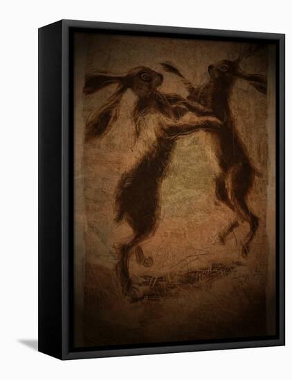 Hare Boxing-Tim Kahane-Framed Premier Image Canvas