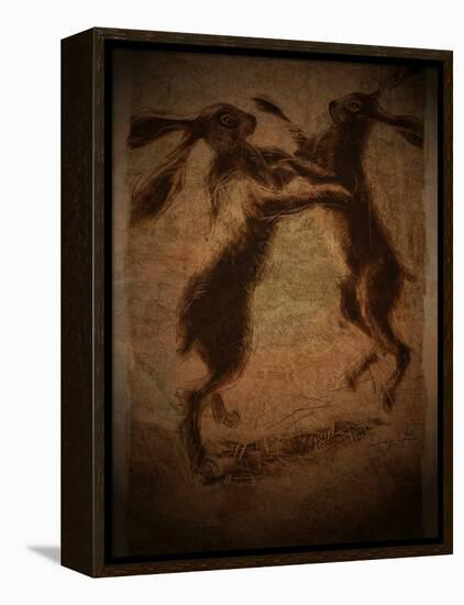 Hare Boxing-Tim Kahane-Framed Premier Image Canvas