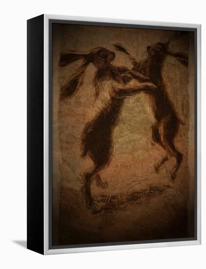 Hare Boxing-Tim Kahane-Framed Premier Image Canvas