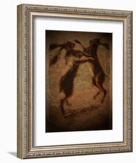 Hare Boxing-Tim Kahane-Framed Photographic Print