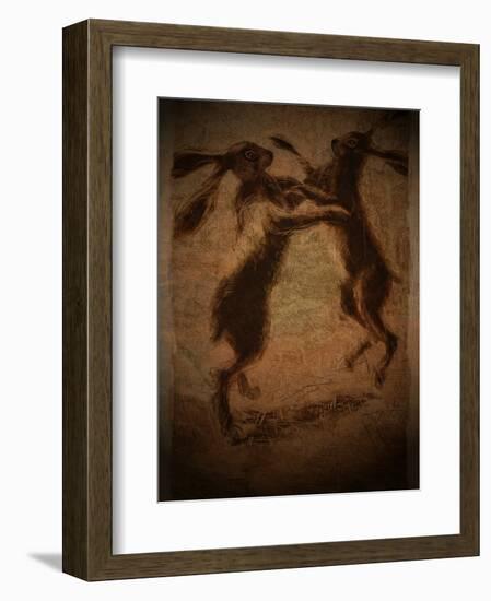 Hare Boxing-Tim Kahane-Framed Photographic Print