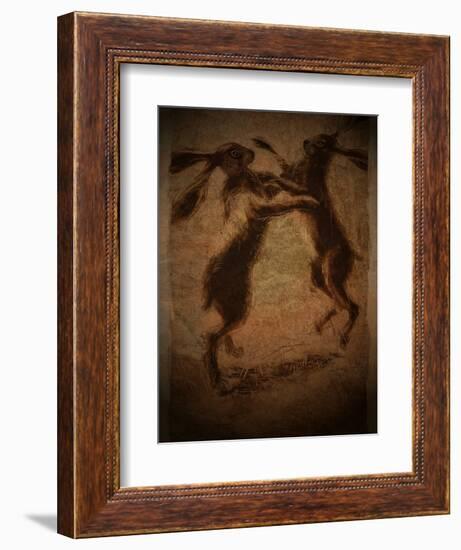 Hare Boxing-Tim Kahane-Framed Photographic Print