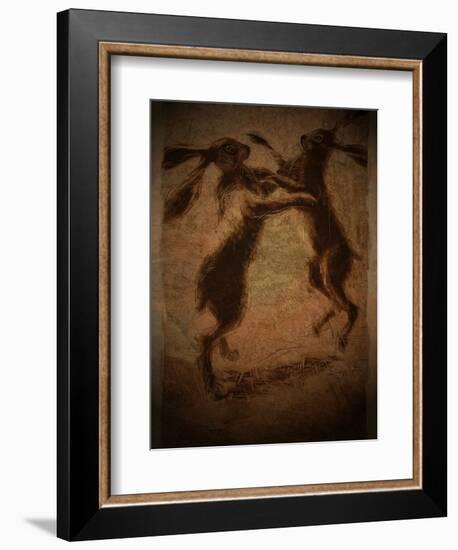 Hare Boxing-Tim Kahane-Framed Photographic Print