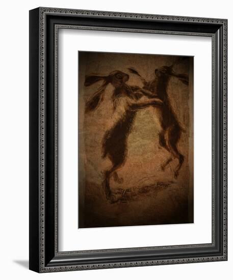 Hare Boxing-Tim Kahane-Framed Photographic Print