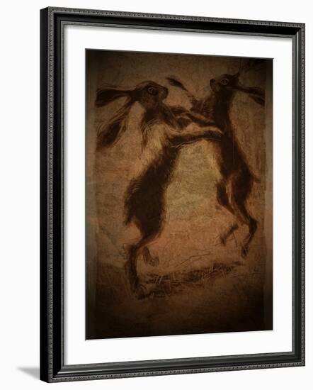 Hare Boxing-Tim Kahane-Framed Photographic Print