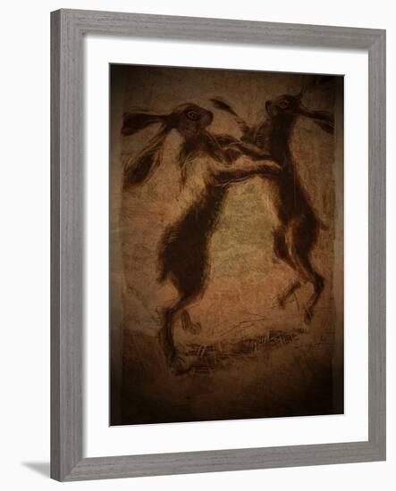 Hare Boxing-Tim Kahane-Framed Photographic Print