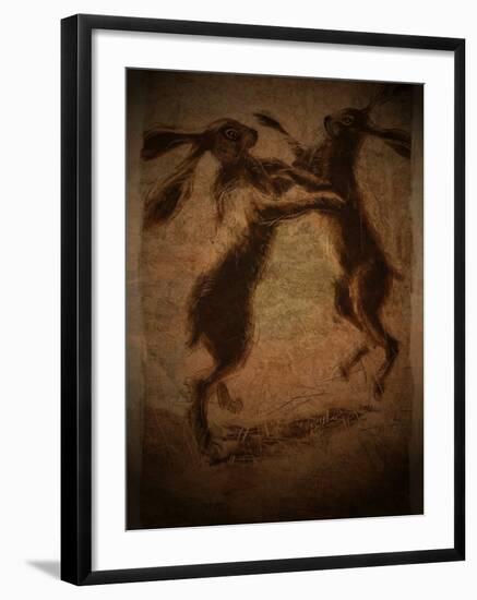 Hare Boxing-Tim Kahane-Framed Photographic Print