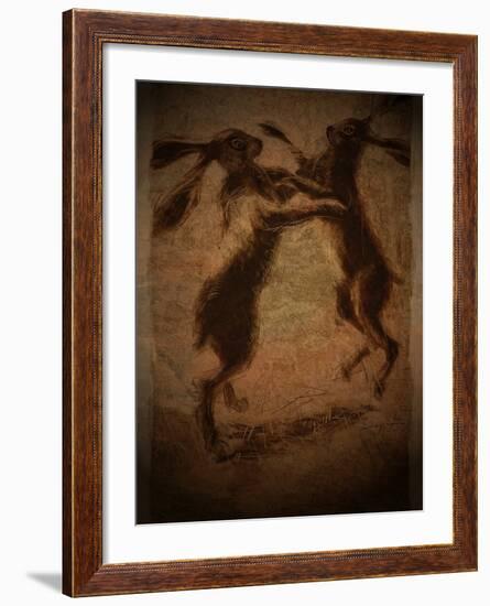 Hare Boxing-Tim Kahane-Framed Photographic Print