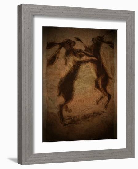 Hare Boxing-Tim Kahane-Framed Photographic Print