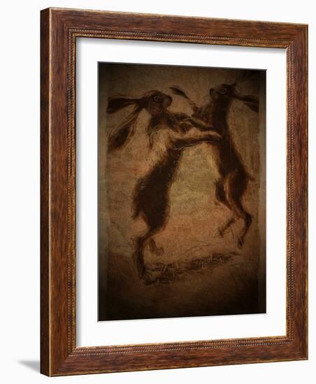 Hare Boxing-Tim Kahane-Framed Photographic Print