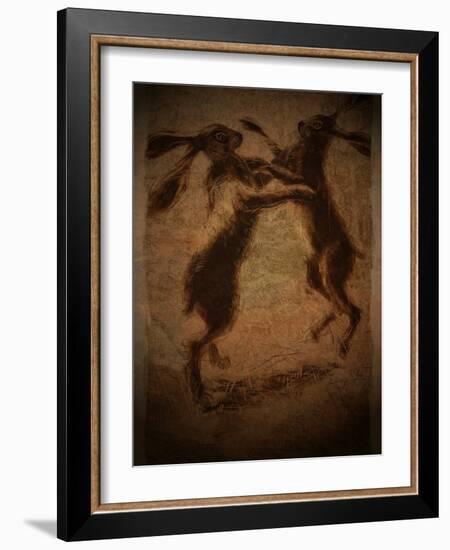 Hare Boxing-Tim Kahane-Framed Photographic Print