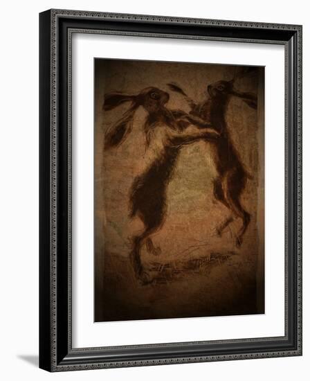 Hare Boxing-Tim Kahane-Framed Photographic Print