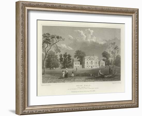 Hare Hall, Near Romford, Essex, Seat of J Western, Esquire-William Henry Bartlett-Framed Giclee Print