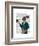 Hare in Turquoise Coat-Fab Funky-Framed Art Print