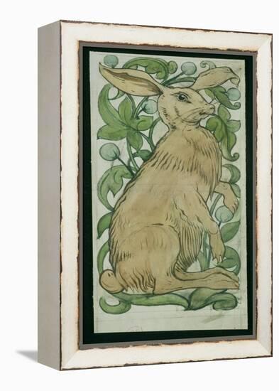 Hare (W/C on Paper)-William De Morgan-Framed Premier Image Canvas