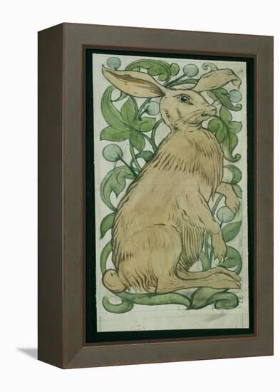 Hare (W/C on Paper)-William De Morgan-Framed Premier Image Canvas