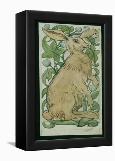 Hare (W/C on Paper)-William De Morgan-Framed Premier Image Canvas