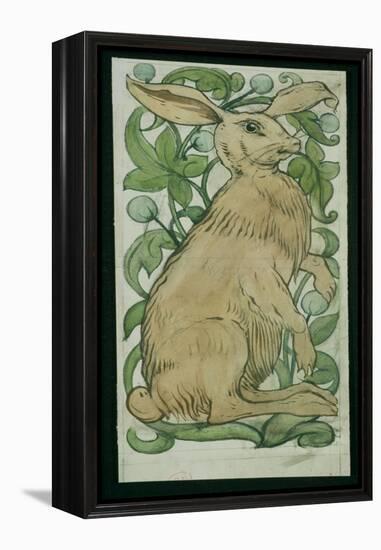 Hare (W/C on Paper)-William De Morgan-Framed Premier Image Canvas