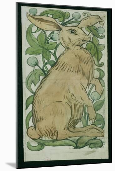 Hare (W/C on Paper)-William De Morgan-Mounted Giclee Print