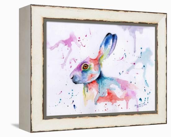 Hare Watercolour-Sarah Stribbling-Framed Stretched Canvas