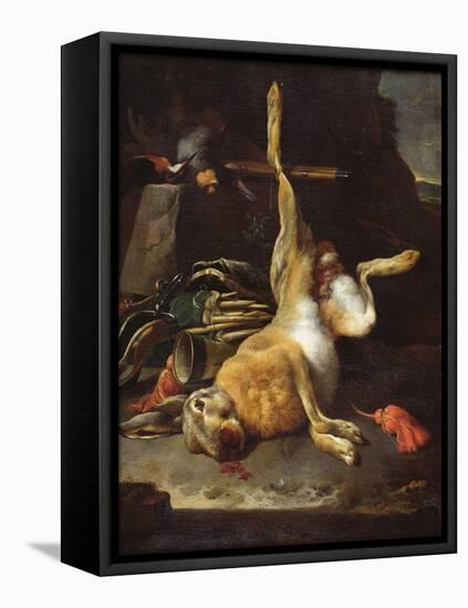 Hare-Melchior de Hondecoeter-Framed Premier Image Canvas