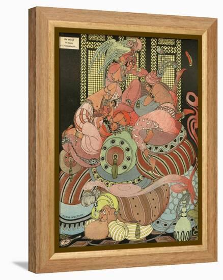 Harem Ladies Scared of the Sound of Bombing, WW1-Gerda Wegener-Framed Premier Image Canvas