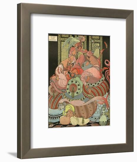 Harem Ladies Scared of the Sound of Bombing, WW1-Gerda Wegener-Framed Photographic Print