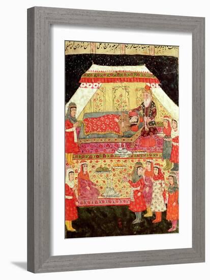 Harem Scene, from the "Shahnama" (Book of Kings), by Abu"L-Qasim Manur Firdawsi (c. 934-c. 1020)-null-Framed Giclee Print