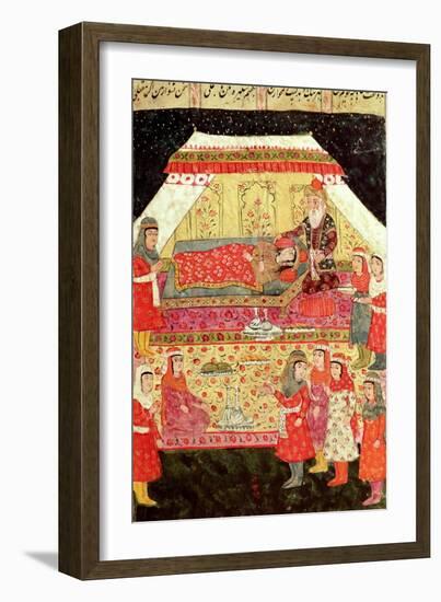 Harem Scene, from the "Shahnama" (Book of Kings), by Abu"L-Qasim Manur Firdawsi (c. 934-c. 1020)-null-Framed Giclee Print