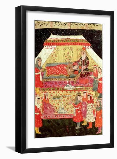 Harem Scene, from the "Shahnama" (Book of Kings), by Abu"L-Qasim Manur Firdawsi (c. 934-c. 1020)-null-Framed Giclee Print