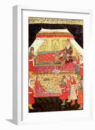 Harem Scene, from the "Shahnama" (Book of Kings), by Abu"L-Qasim Manur Firdawsi (c. 934-c. 1020)-null-Framed Giclee Print