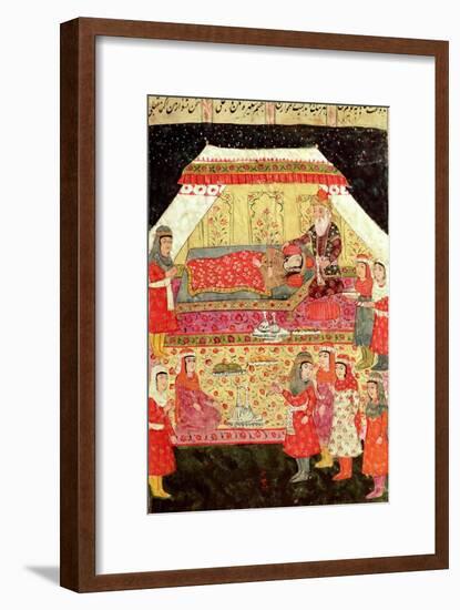 Harem Scene, from the "Shahnama" (Book of Kings), by Abu"L-Qasim Manur Firdawsi (c. 934-c. 1020)-null-Framed Giclee Print