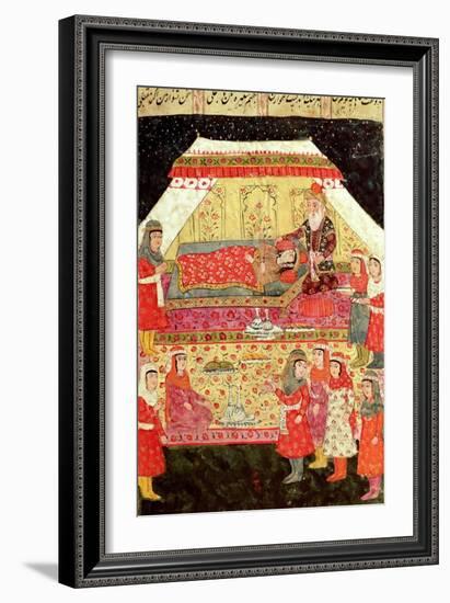 Harem Scene, from the "Shahnama" (Book of Kings), by Abu"L-Qasim Manur Firdawsi (c. 934-c. 1020)-null-Framed Giclee Print