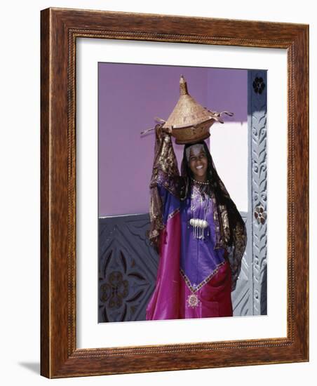 Harerge Province, Harar, an Harari Girl in Wedding Attire, Ethiopia-Nigel Pavitt-Framed Photographic Print