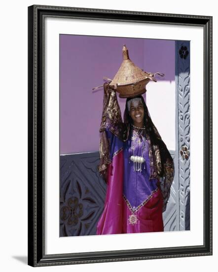 Harerge Province, Harar, an Harari Girl in Wedding Attire, Ethiopia-Nigel Pavitt-Framed Photographic Print