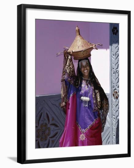 Harerge Province, Harar, an Harari Girl in Wedding Attire, Ethiopia-Nigel Pavitt-Framed Photographic Print