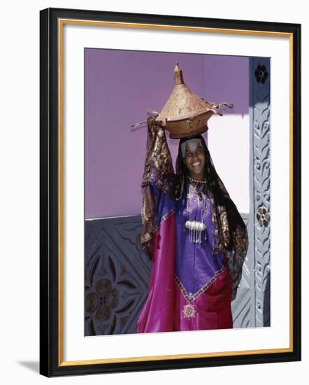 Harerge Province, Harar, an Harari Girl in Wedding Attire, Ethiopia-Nigel Pavitt-Framed Photographic Print