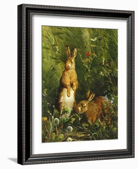 Hares-Olaf August Hermansen-Framed Giclee Print