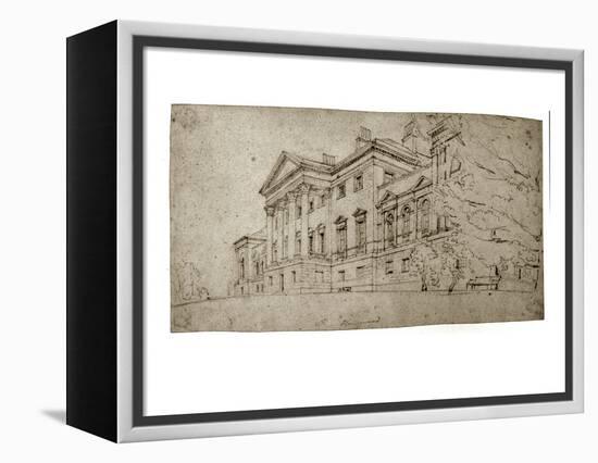 Harewood House, Yorkshire, C.1798 (Graphite on Textured Wove Paper)-Thomas Girtin-Framed Premier Image Canvas