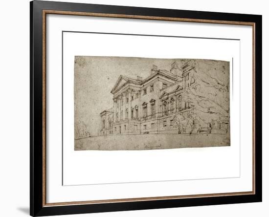 Harewood House, Yorkshire, C.1798 (Graphite on Textured Wove Paper)-Thomas Girtin-Framed Giclee Print