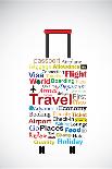 The Universal Travel Bag Concept Illustration Using The Most Used Travel Terminologies In The Shape-Harisha-Framed Art Print