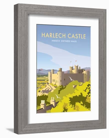 Harlech Castle - Dave Thompson Contemporary Travel Print-Dave Thompson-Framed Art Print